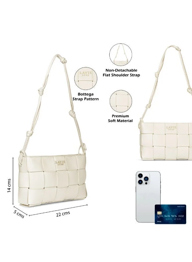 Lavie  Luxe Women's Bot Elle Hobo (Off White) for Women | Best Price UAE